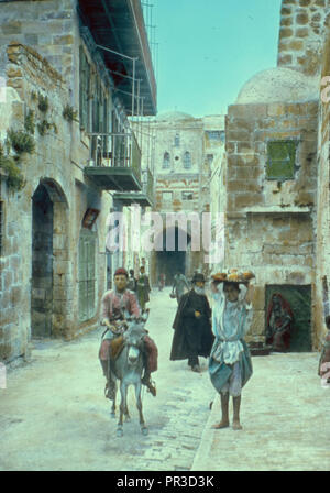 Jérusalem. 4ème gare de la Croix de Jérusalem, Israël, 1950 Banque D'Images