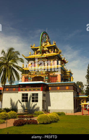 Monastère Namdroling à Kushalnagar, Coorg, Karnataka, Inde Banque D'Images