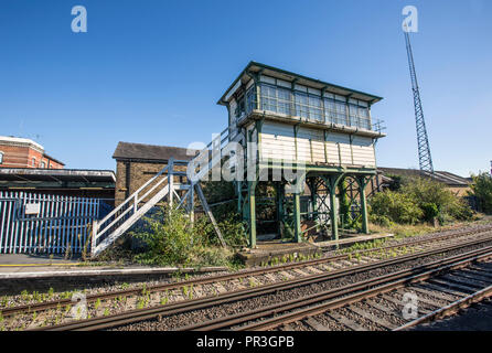 Boîte de signal, Canterbury East station. Banque D'Images