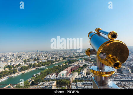 Vue sur la ville de Paris vu de la tour Eiffel Banque D'Images