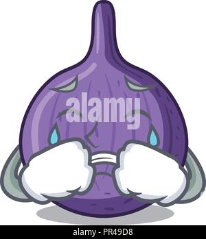 Figues sucré frais pleurer sur table cartoon vector illustration Illustration de Vecteur