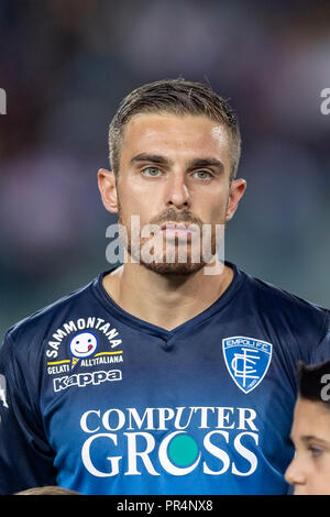 Leonardo Capezzi (Empoli) au cours de l'Italien 'Serie' une correspondance entre Empoli 1-1 Milan à Carlo Castellani Stadium le 27 septembre , 2018 à Empoli, Italie. (Photo de Maurizio Borsari/AFLO) Banque D'Images