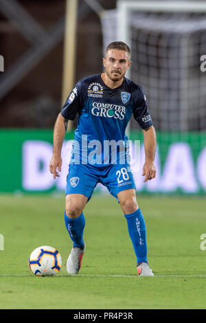 Leonardo Capezzi (Empoli) au cours de l'Italien 'Serie' une correspondance entre Empoli 1-1 Milan à Carlo Castellani Stadium le 27 septembre , 2018 à Empoli, Italie. (Photo de Maurizio Borsari/AFLO) Banque D'Images