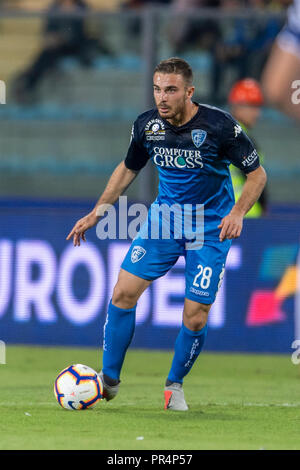 Leonardo Capezzi (Empoli) au cours de l'Italien 'Serie' une correspondance entre Empoli 1-1 Milan à Carlo Castellani Stadium le 27 septembre 2018 à Empoli, Italie. Credit : Maurizio Borsari/AFLO/Alamy Live News Banque D'Images
