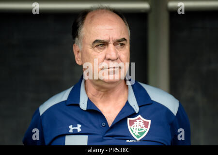 Rio de Janeiro, Brésil. 29 septembre 2018. RJ - Rio de Janeiro - 29/09/2018 - 2018, un Brésilien Fluminense vs Gremio - Marcelo Oliveira Fluminense de technicien au cours de match contre Gremio à l'Engenhao stade pour le championnat brésilien UN 2018. Photo : Thiago Ribeiro / AGIF : Crédit AGIF/Alamy Live News Banque D'Images