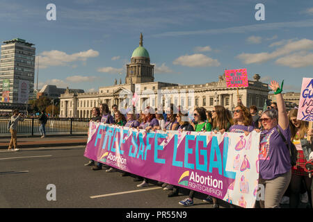 Dublin, Irlande. 29 Septembre, 2018. 7e marche annuelle pour le choix d''un coffre-fort gratuit et légal à Dublin après l'abrogation, la 8 parce que nous avons toujours besoin de l'accès à l'avortement. Avec : Credit : Crédit : Fabrice Fabrice Jolivet Jolivet Photography/Alamy Live News Banque D'Images