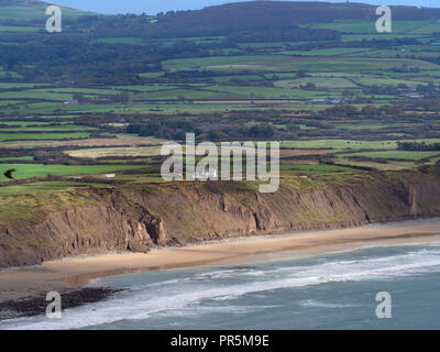 Porth Neigwl, également connu en anglais sous le nom de 'Hell's Mouth' Lyn Peninsula dans le nord du pays de Galles Banque D'Images