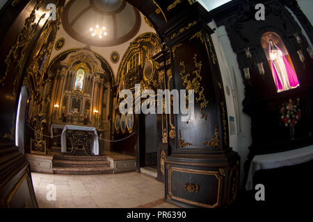 Grande chapelle dans le Couvent de Notre Dame de Penha, Vila Velha, Espirito Santo, Brésil Banque D'Images