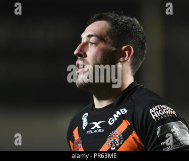 27 SEPTEMBRE 2018 , Stade AJ Bell, Manchester, Angleterre ; Super League Betfred qualificatifs, Salford Red Devils v Toulouse Olympique, Joe Wardle de Castleford Tigers Crédit : Richard Long/News Images Banque D'Images