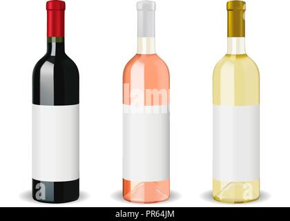 Bouteilles de vin Illustration de Vecteur