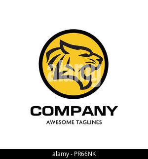 Tiger head logo vector concept. Tête de tigre signe silhouette. Tête de tigre du Bengale illustration créative Illustration de Vecteur