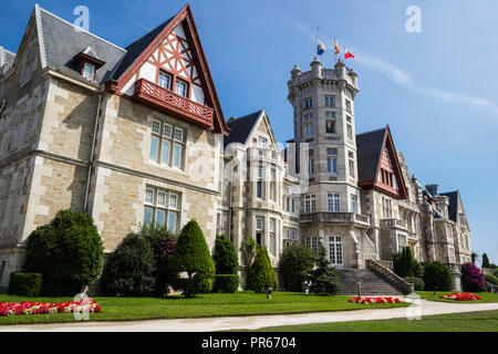 Palais de la Magdalena ou Palacio de la Magdalena. La ville de Santander, en Cantabrie. L'Espagne. Banque D'Images