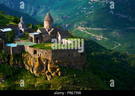 L'Arménie, la province de Syunik, monastère de Tatev Banque D'Images