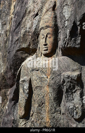 Rock-cut figure, Buduruwagala, Sri Lanka, Asie Banque D'Images