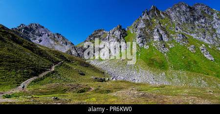 Vilters-Wangs sa dans le canton de Saint-Gall en Suisse. Vue de l'Pizolhutte Banque D'Images