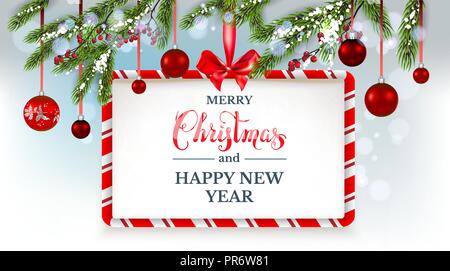 Bannière des vacances d'hiver Illustration de Vecteur