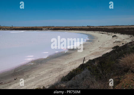 Chinocup Nature Reserve l'ouest de l'Australie, une vue panoramique sur le lac de sel rose Banque D'Images