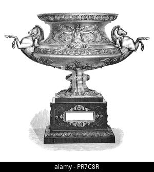 19ème siècle illustration - joyaux de l'art industriel Hunt Cup. Par Fanniere Frères, 1867. Publié dans "Le Magazine pratique, un Cyclope illustré Banque D'Images