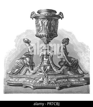 19ème siècle illustration de joyaux de l'art industriel surtout (Louis XIV) par M. Odiot. Publié dans "Le Magazine pratique, An Illustrated Cyclopedia Banque D'Images