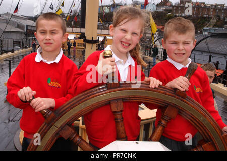 Visites de l'école primaire de Brookside SS Grand Bristol, Royaume-Uni Banque D'Images