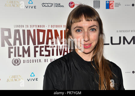 Londres, Royaume-Uni. 29 septembre 2018. Ana Quiroga soundtrack de LCC dans je déteste assister à New York l'équipe première mondiale de Khan - Raindance Film Festival 2018 - cinémas Vue à Piccadilly, Londres, Royaume-Uni. 29 septembre 2018. Credit Photo : Alamy/Capital Live News Banque D'Images