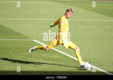 Pays de Galles, Royaume-Uni. 29 septembre 2018. Joe Lumley, le gardien de Queens Park Rangers en action.EFL Skybet match de championnat, Swansea City v Queens Park Rangers au Liberty Stadium de Swansea, Pays de Galles du Sud le samedi 29 septembre 2018. Cette image ne peut être utilisé qu'à des fins rédactionnelles. Usage éditorial uniquement, licence requise pour un usage commercial. Aucune utilisation de pari, de jeux ou d'un seul club/ligue/dvd publications. Photos par Andrew Andrew/Verger Verger la photographie de sport/Alamy live news Banque D'Images