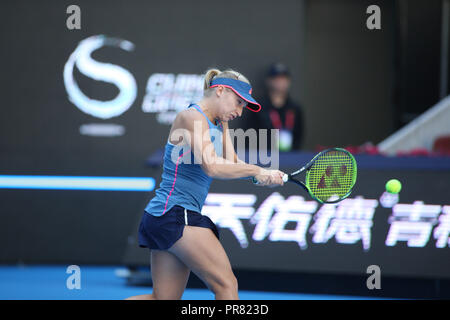 Beijing, Beijing, Chine. Sep 29, 2018. Beijing, Chine-joueur de tennis professionnel australien Alexeyevna Daria Gavrilova bat Petra Kvitova 2-0 Open de Chine à Beijing, Chine en 2018. Crédit : SIPA Asie/ZUMA/Alamy Fil Live News Banque D'Images