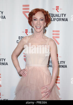 Los Angeles, CA, USA. Sep 29, 2018. Kathy Griffin, à Los Angeles Californie 2018 Égalité des sexes Awards du JW Marriott Los Angeles à Los Angeles. Vivre à Los Angeles en Californie le 29 septembre 2018. Credit : Faye Sadou/media/Alamy Punch Live News Banque D'Images