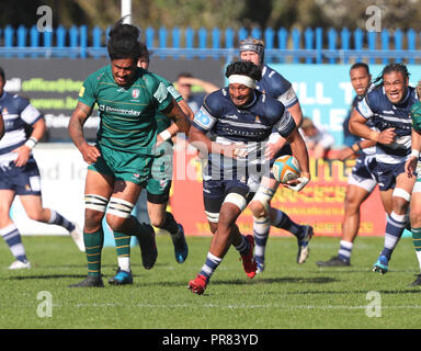 Coventry, Royaume-Uni. 29 septembre 2018. Rugby Union. Ram Jack sur l'accusation pour Coventry durant la Greene King match de championnat joué entre Coventry et London Irish rfc au Butts Park Arena, Coventry. © Phil Hutchinson/Alamy Live News Banque D'Images