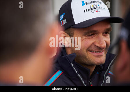 Longfield, Kent, UK, 30 septembre 2018. Pilote de course BTCC Colin Turkington et BMW de l'équipe au cours de la Dunlop MSA British Touring Car Championship à Brands Hatch, Grand Prix. Photo par Gergo Toth / Alamy Live News Banque D'Images
