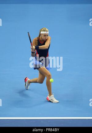 Beijing, Chine. Beijing, Beijing, Chine. Sep 30, 2018. Beijing, Chine-joueur de tennis professionnel allemand Angelique Kerber bat joueur de tennis française Kristina Mladenovic 2-0 à l'Open de Chine à Beijing, Chine, 30 septembre, 2018. Crédit : SIPA Asie/ZUMA/Alamy Fil Live News Banque D'Images