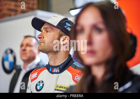 Longfield, Kent, UK, 30 septembre 2018. Pilote de course BTCC Colin Turkington et BMW de l'équipe au cours de la Dunlop MSA British Touring Car Championship à Brands Hatch, Grand Prix. Photo par Gergo Toth / Alamy Live News Banque D'Images