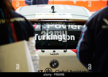 Longfield, Kent, UK, 30 septembre 2018. Pilote de course BTCC Colin Turkington et BMW de l'équipe au cours de la Dunlop MSA British Touring Car Championship à Brands Hatch, Grand Prix. Photo par Gergo Toth / Alamy Live News Banque D'Images