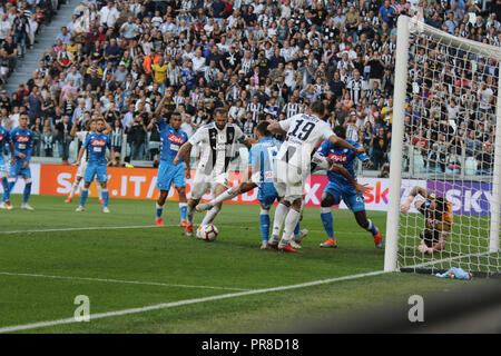 Torino, Italie. Sep 29, 2018. Le 29 septembre 2018 à Turin au stade Allianz Juventus beat accueil Napoli. Crédit : Fabio Sasso/Pacific Press/Alamy Live News Banque D'Images