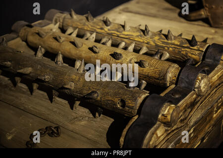 Instrument de torture médiévale, détail de la torture dans l'inquisition Banque D'Images