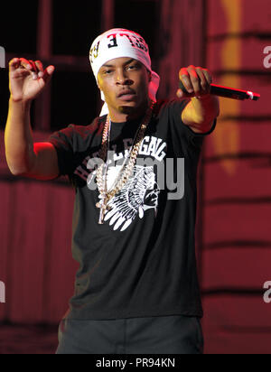 T.I. se produit en concert à l'Amphithéâtre Cruzan à West Palm Beach, en Floride le 14 juillet 2013. Banque D'Images