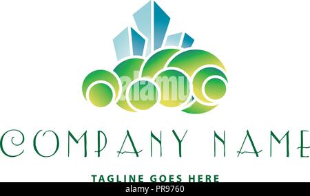 Ville Eco logo vector droit Illustration de Vecteur