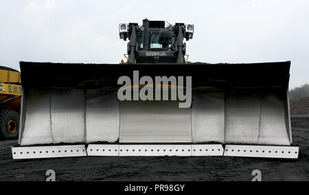 Caterpillar D9T bouteur Charbon administré par Chepstow Plant Hire travaillant chez Drax Power Station Banque D'Images