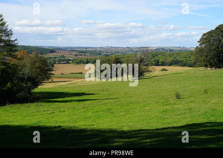 Voir l'ensemble du Leicestershire Rutland Round à pied près de Beaumont Chase Farm Banque D'Images