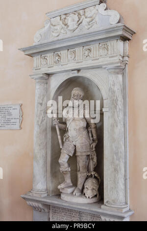 Gênes, Italie - 6 août 2018 : Sculpture dans le Palais Doria Tursi sur la Via Garibaldi. C'est l'un des palais des Rolli, qui figure comme l'UNESCO Wor Banque D'Images