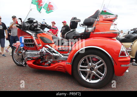 Honda Gold Wing Afficher, Llandudno, au Pays de Galles Banque D'Images