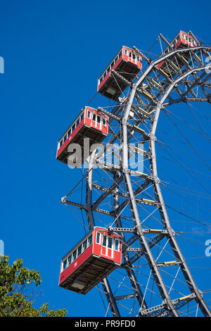 Le Wiener Prater, Grande Roue Riesenrad, Vienne, Autriche, Europe Banque D'Images