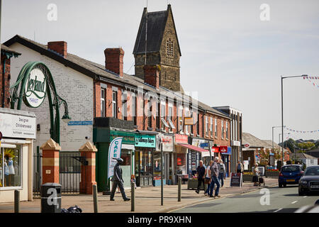 Leyland dans le Lancashire, Angleterre. CenterHough ville boutiques Lane Leyland Banque D'Images