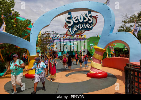 Seuss Landing Dr Seuss terres dans Universal Studios Orlando Banque D'Images