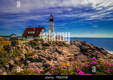 Portland Head Lighthouse dans le Maine Banque D'Images