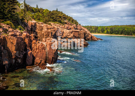 Maine coast près de Thunder Hole dans l'Acadia National Park Banque D'Images