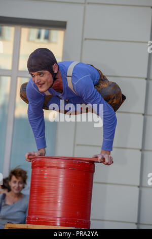 Lugano, Suisse - 15 juillet 2016 - comédien Barto au Buskers Festival à Lugano, Suisse Banque D'Images