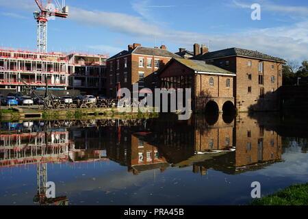 L'entrepôt de Telford, sur la du canal de Shropshire Union, Chester. Image prise en octobre 2016. Banque D'Images