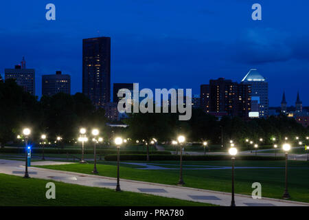 Architecture de Saint Paul vu la nuit. Saint Paul, Minnesota, USA. Banque D'Images