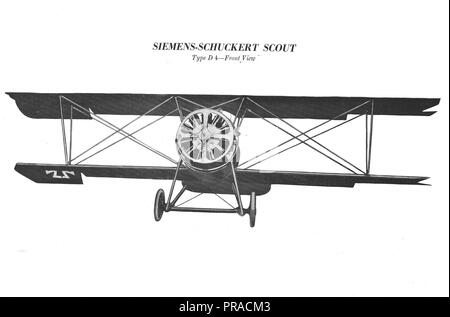 Types d'avions allemands. Siemens-Schuckert Scout. Type D-4. Vue avant Banque D'Images